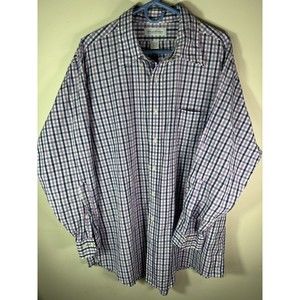 Brooks Brothers Men's Cotton Blue/Pink/White Plaid Shirt - Size  17 1/2 32/37.